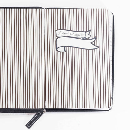 Divinity Boutique - Brown & Black Zippered Journal: Take Delight