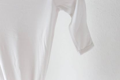 Cloud White Bamboo Knotted Gown