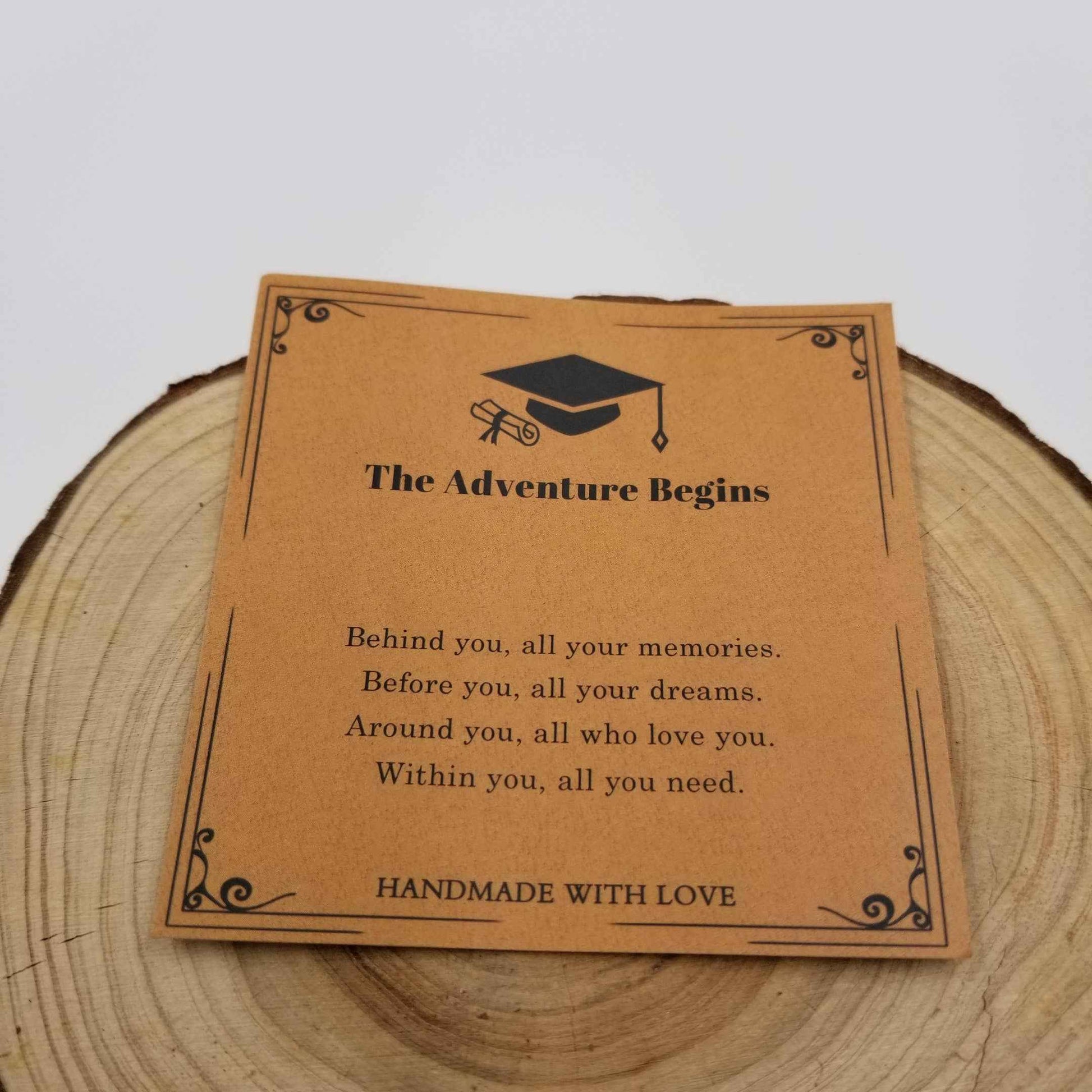 The Adven ! Graduation Compass Natural Stone Bracelet