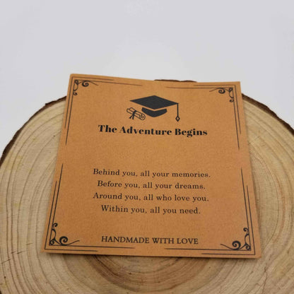 The Adven ! Graduation Compass Natural Stone Bracelet