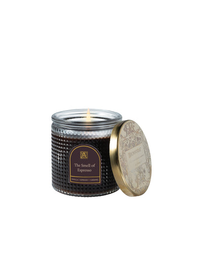 The Smell of Espresso - Textured Glass Candle - 11 EA