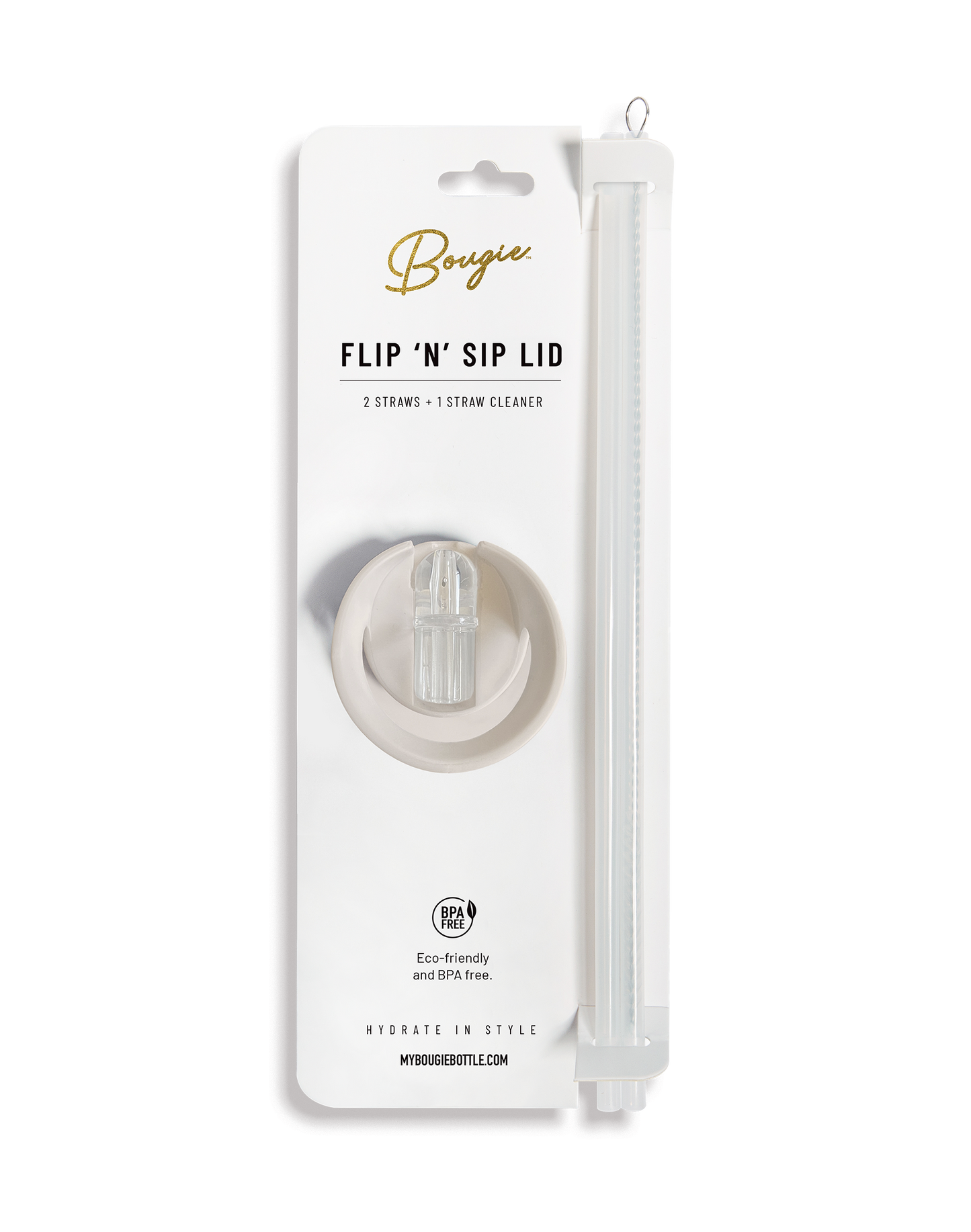 Replacement Flip ’N’ Sip Lid - Leak-Proof Handle with Straws