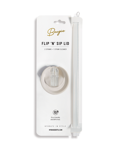 Replacement Flip ’N’ Sip Lid - Leak-Proof Handle with Straws