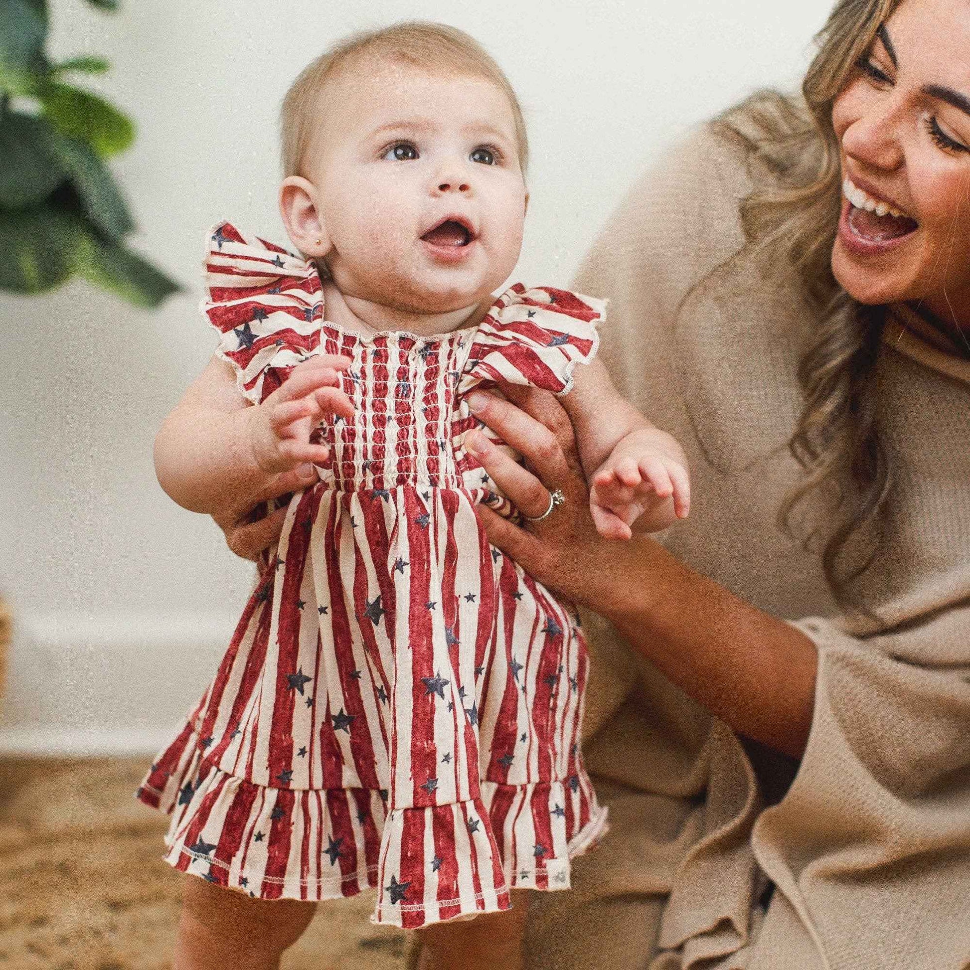 Stars & Stripes Organic Cotton Dress: 18M