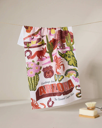 Geometry - Greetings From Arizona Tea Towel