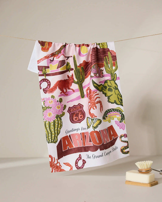 Geometry - Greetings From Arizona Tea Towel