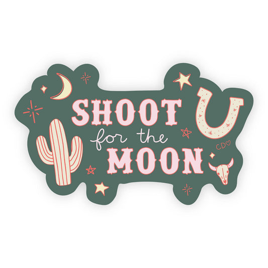 Shoot For The Moon Western Decal Sticker