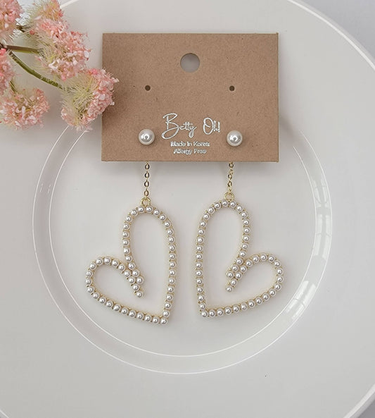 Heart Shape Dangle Earrings