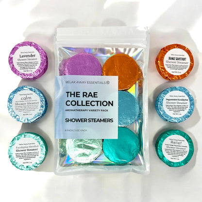 Relax Away Essentials - Variety Pack Shower Steamers 6 Pack - The RAE Collection