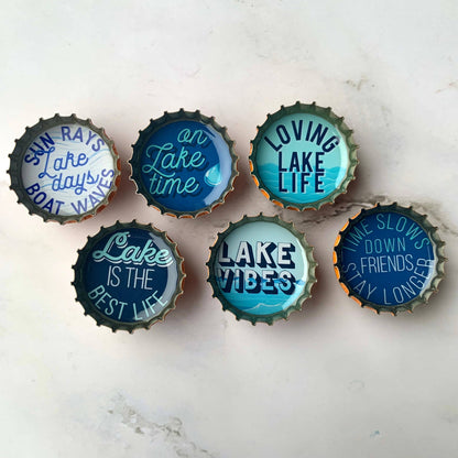 Lake Life Magnets - Spring decor. Handmade & Eco-friendly