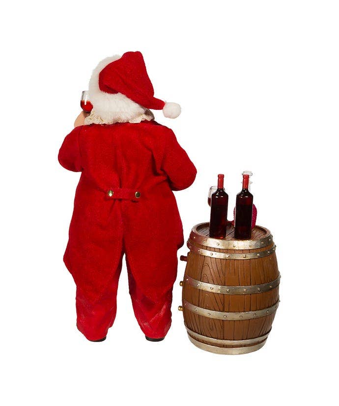 Kurt S. Adler, Inc. - 10.5“ Fabriché™ Wine Tasting Santa, 2-Piece Set