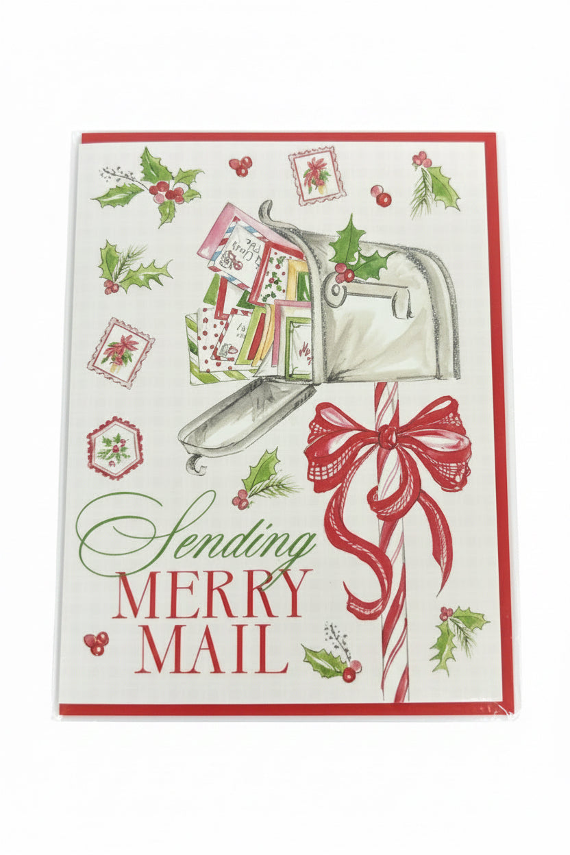 Sending Merry Mail Greeting Card