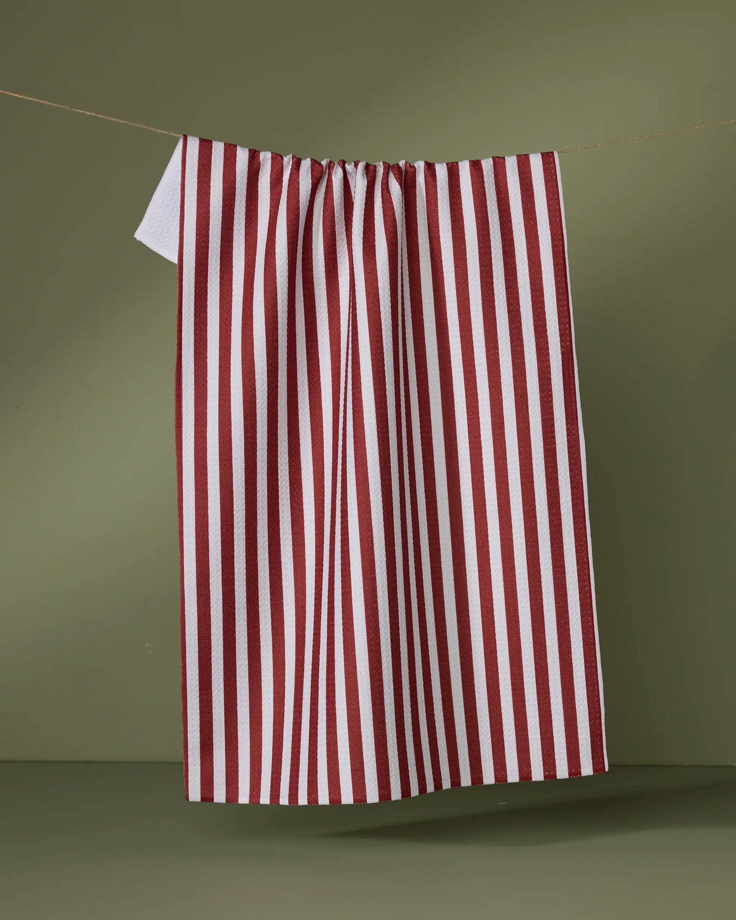 Geometry - Ribbon Red Tea Towel