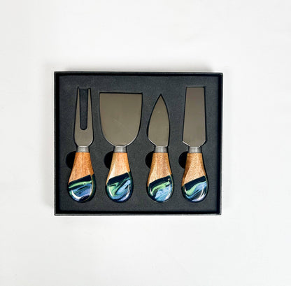 Resin Coated Cheese Knife Set of 4