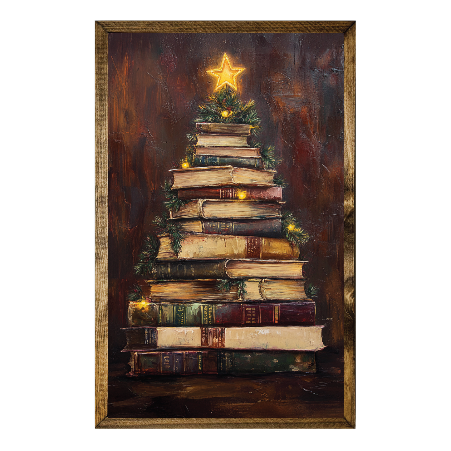 CHRISTMAS TREE OF BOOKS