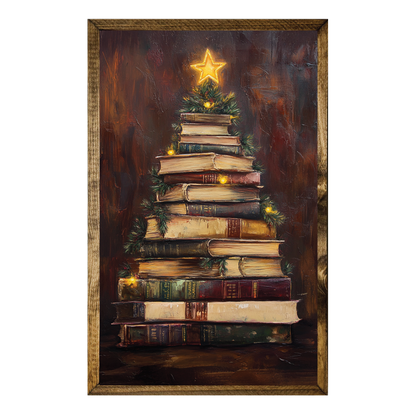 CHRISTMAS TREE OF BOOKS