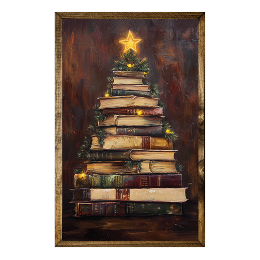 CHRISTMAS TREE OF BOOKS