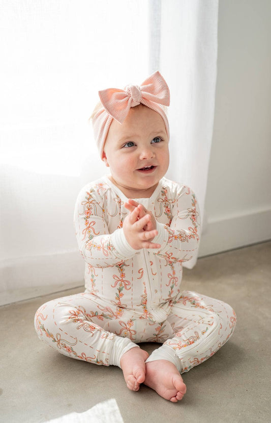 Boosh Baby - Guirnalda Floral Zippy | Pelele Pijama Convertible con Cremallera para Bebés