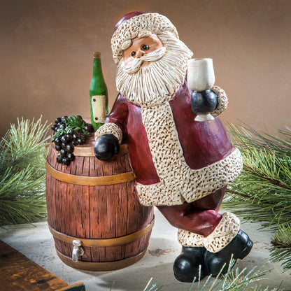 Wine Santa Figurine