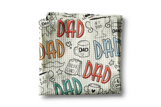 Fathers Day Kitchen Towel Best Dad Ever Daddy Birthday Gift