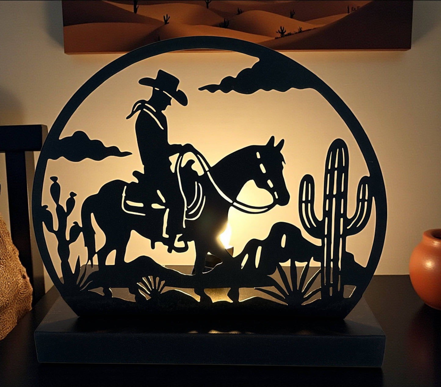 METAL RIDER CACTUS NIGHT LIGHT