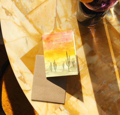 Tarjeta de felicitación "Los atardeceres son mejores contigo" | Amor y amistad