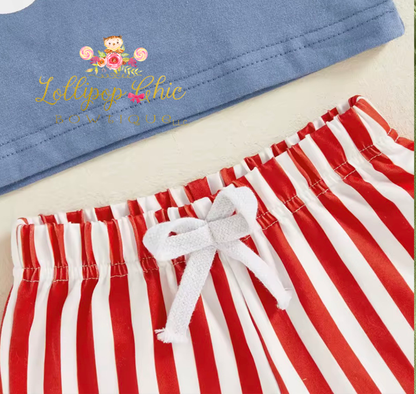 Baby and Toddler 4th of July Outfit Short Set