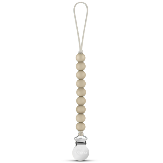 Pacifier Clip: Tan
