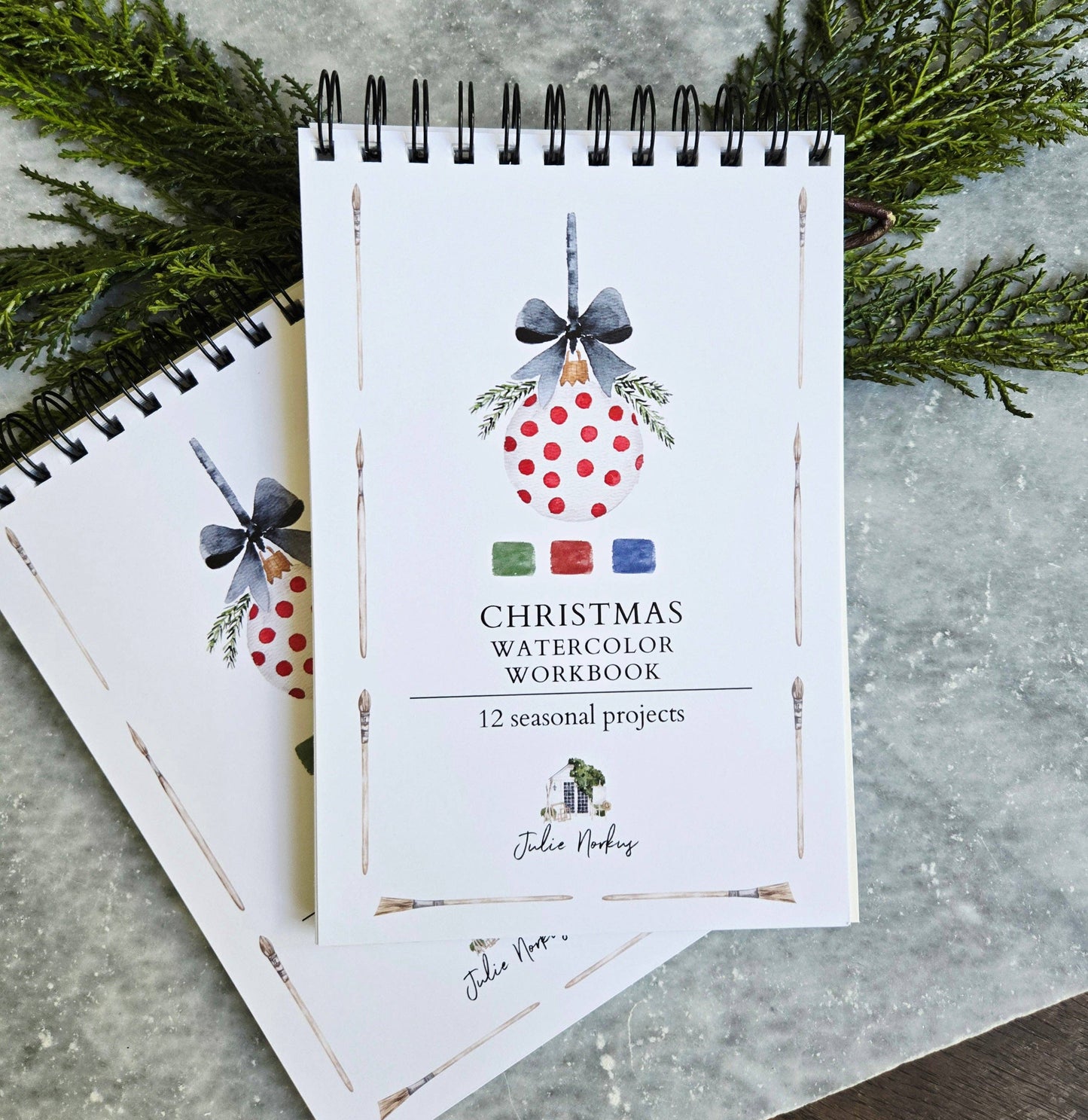 Watercolor Workbook, Spiral Bound, Christmas