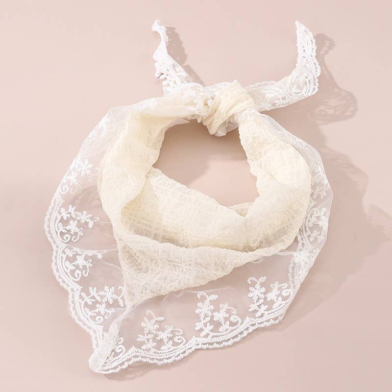 LACE FLORAL BANDANA HAIR SCARF HAIR BAND