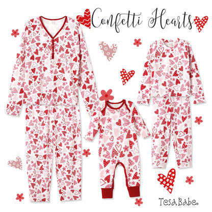 Tesa Babe - Baby Girl's Valentine's Day Hearts Bamboo Romper