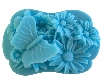 3D Butterfly and Flowers Bar of Soap