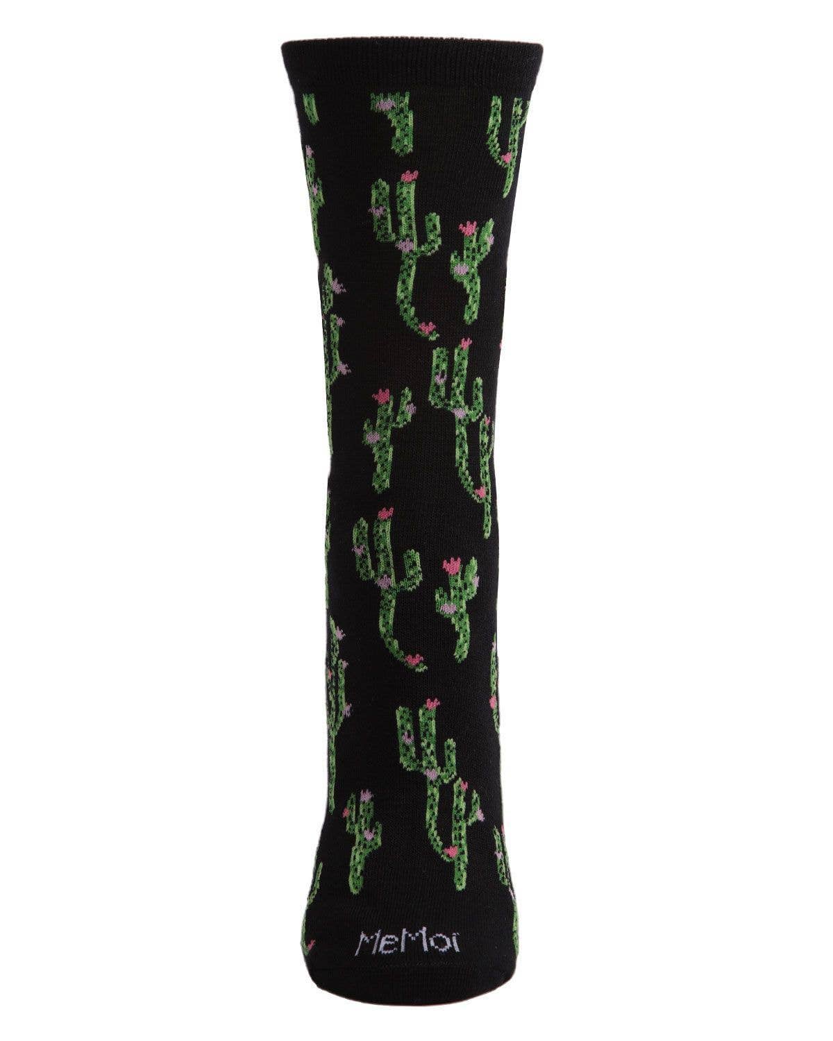 MeMoi Cactus Bamboo Blend Crew Socks