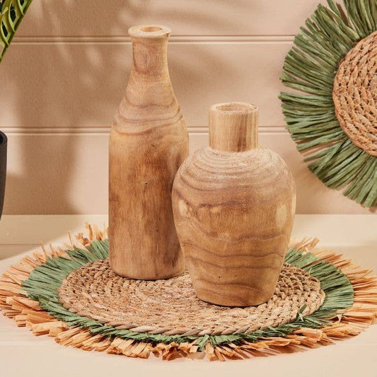 Paulownia Wood Bottle Shaped Vase