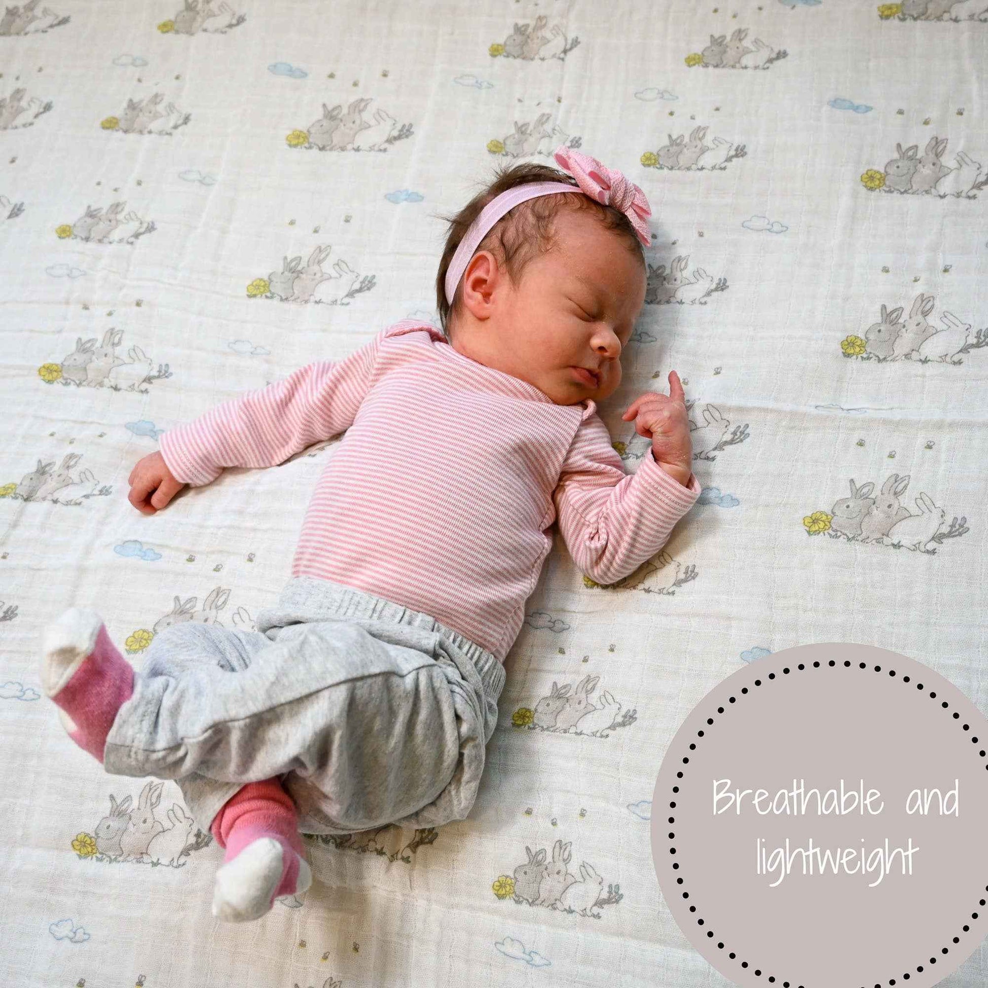 LollyBanks - SomeBunny Loves You Baby Easter Swaddle Blanket