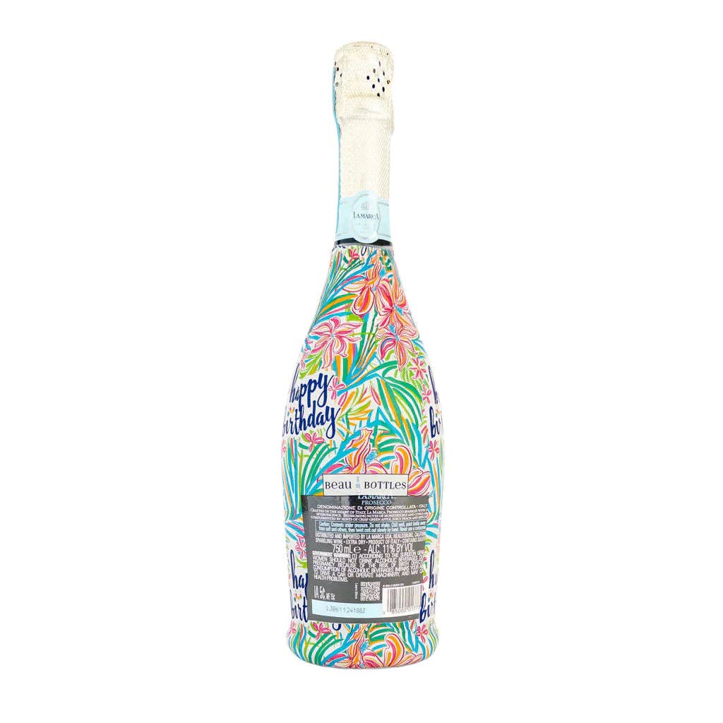 Beau Bottles - Beau Bottles Feliz Cumpleaños Floral - Colección Prosecco
