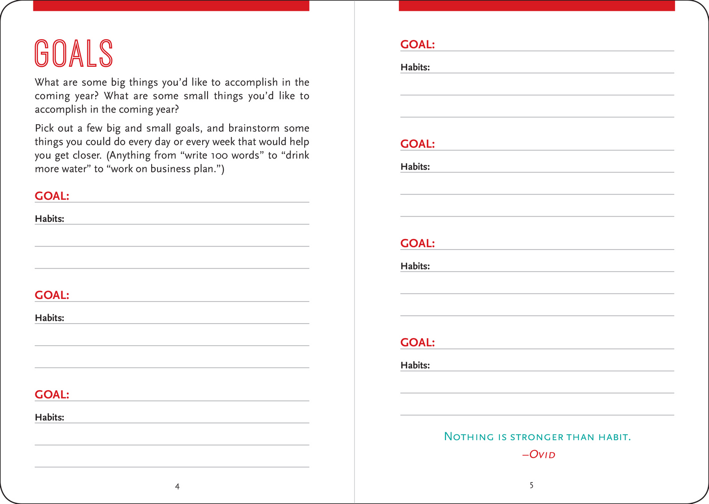 Habit Tracker Logbook