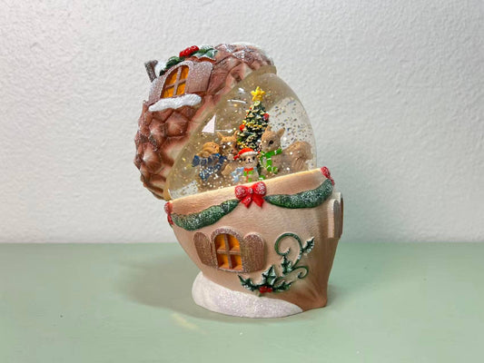 6.5” LED Lighted Acorn Holiday Water Lantern Globe