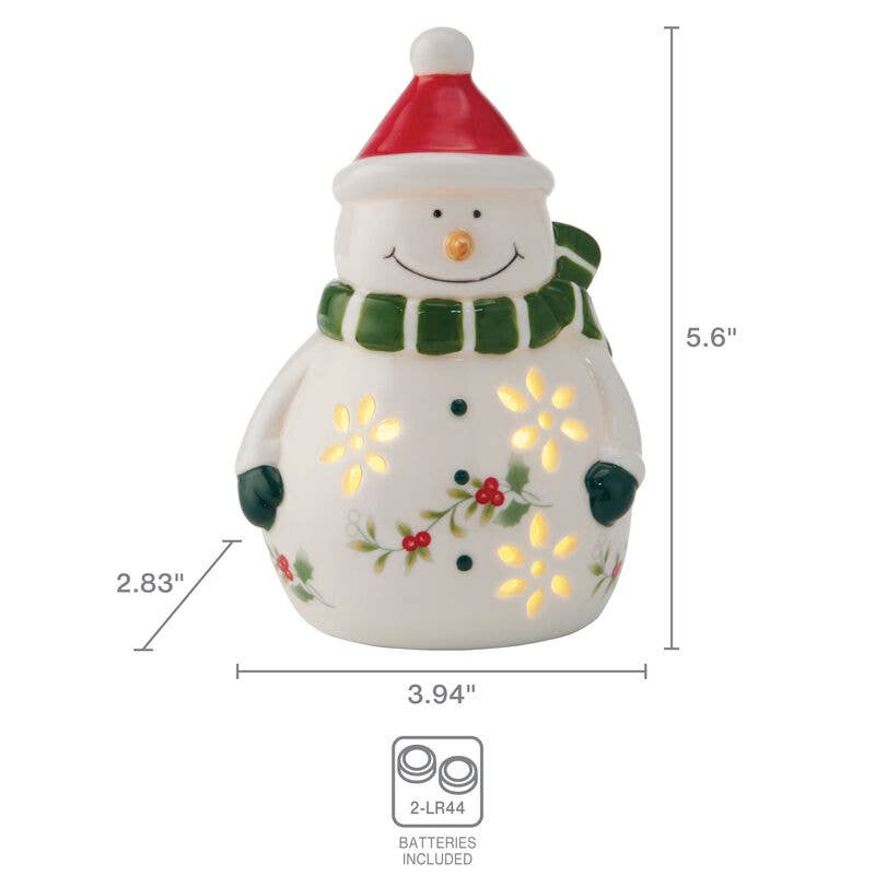 Winterberry 5.5In LED Snowman Giftbox