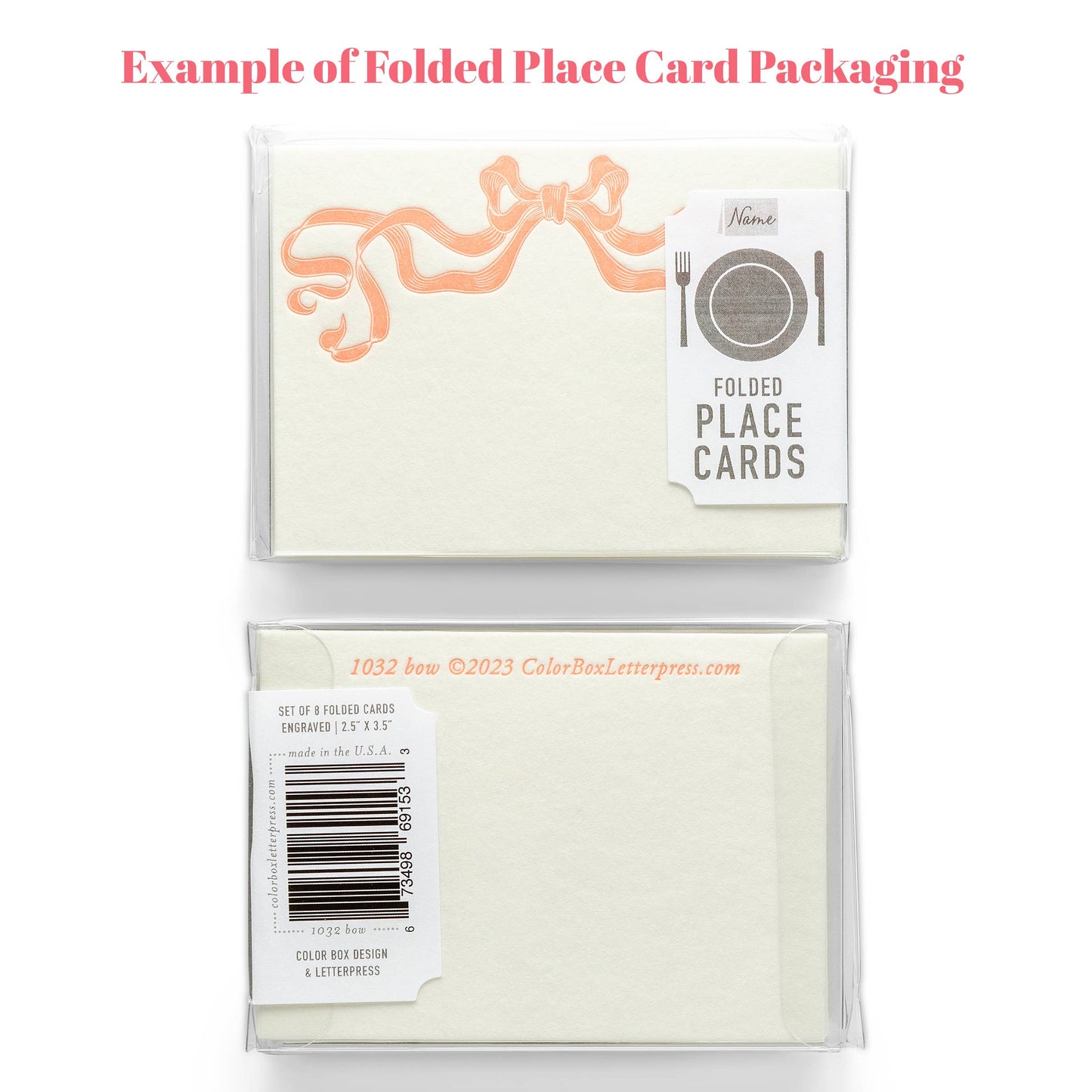 Folded Place Cards | Butterfly