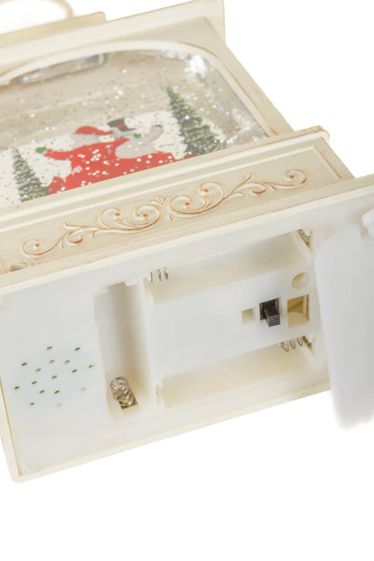 Lantern Snow Globe with Santa's Sports Car