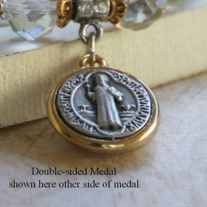 St. Benedict Pretty in Blue Bracelet