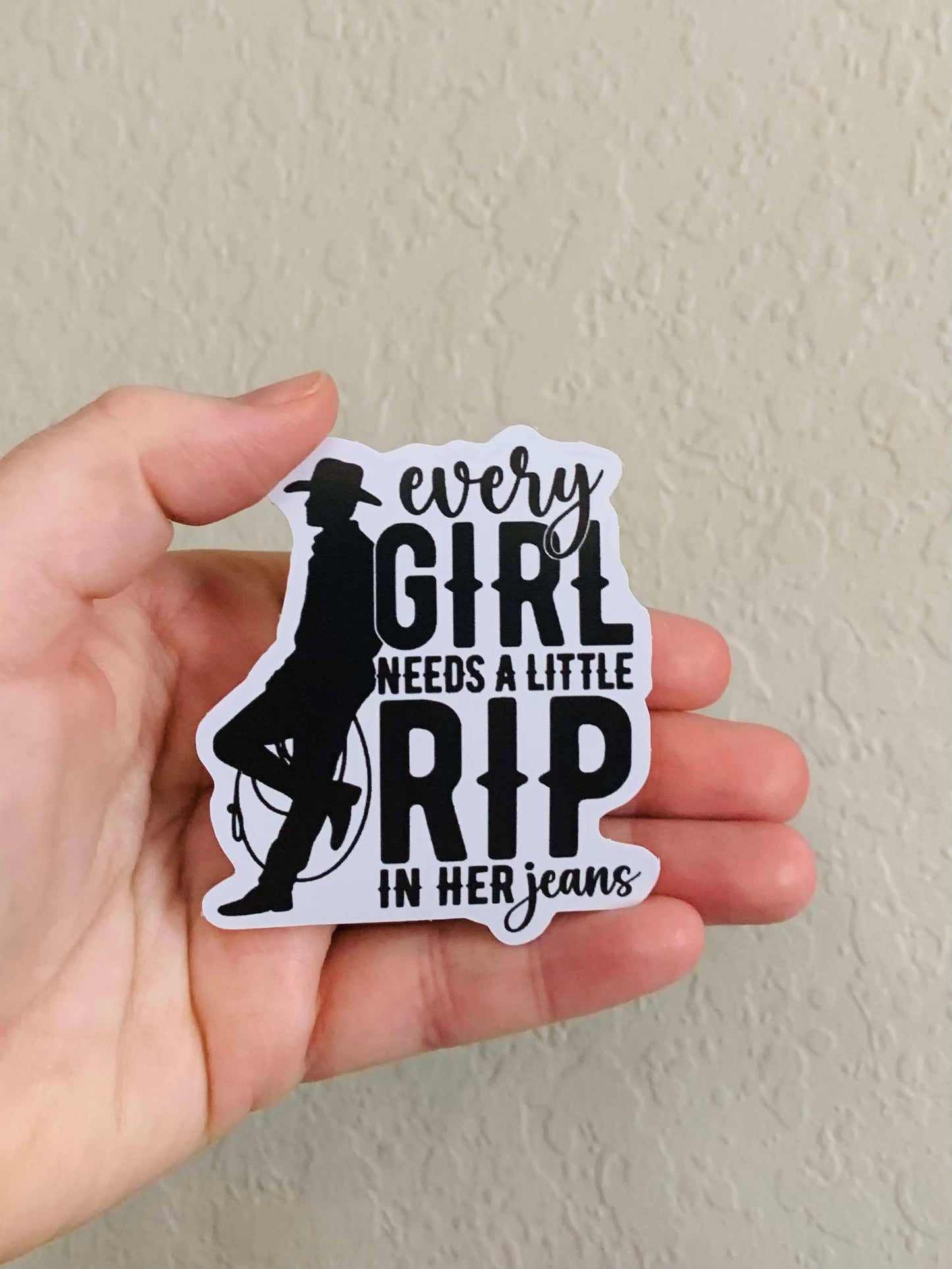 Oily Graphic Creations - Rip in Her Jeans- Yellowstone Stickers/Magnet