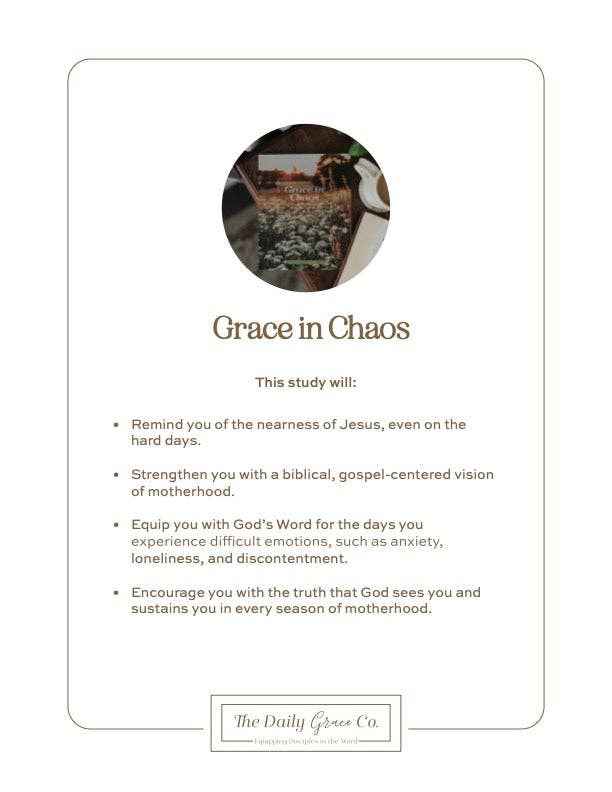 Grace in Chaos Bible Study