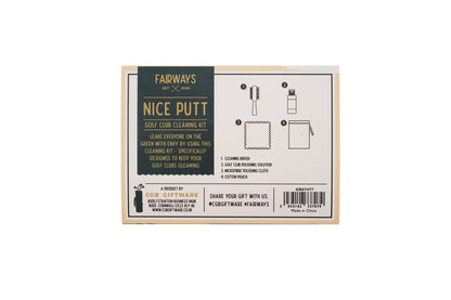 Fairways 'Nice Putt' Golf Club Cleaning Kit in Gift Box