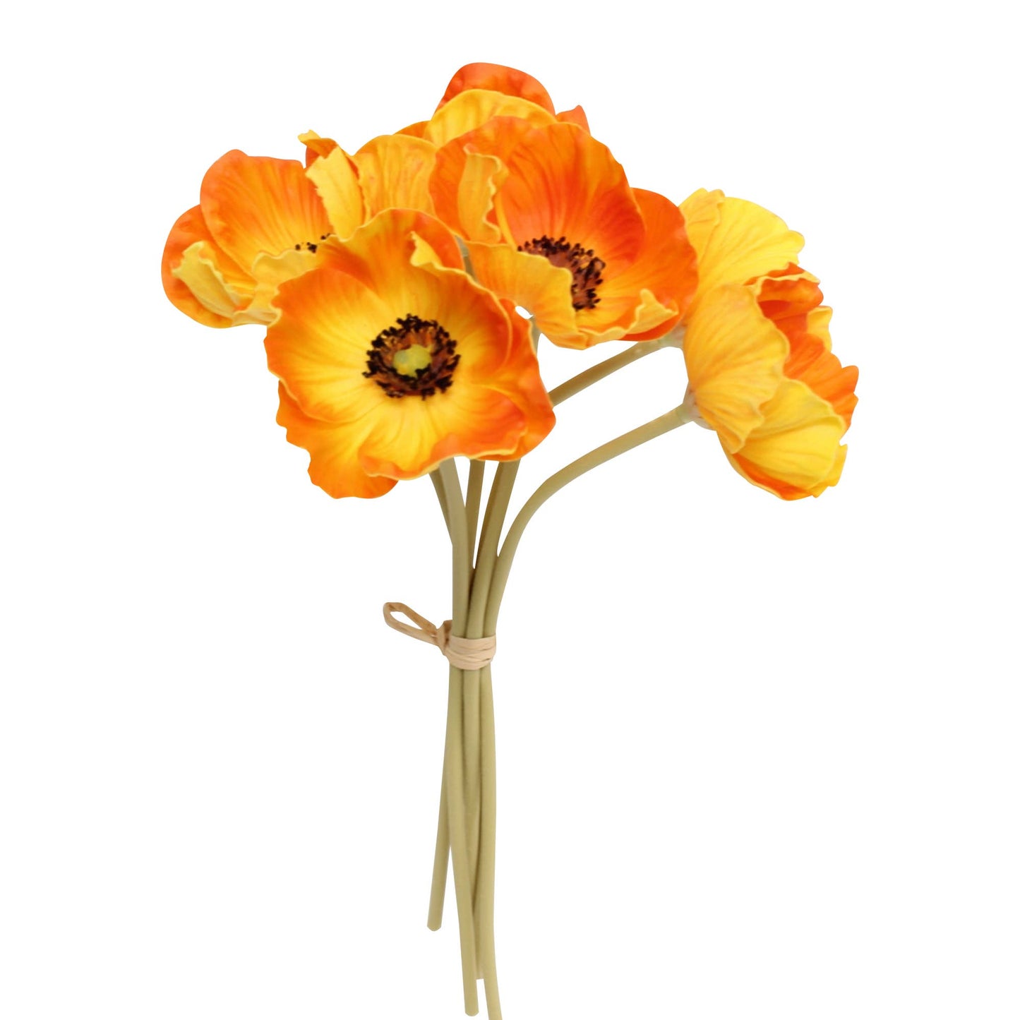 11" Real Touch Poppy-6 stems per bundle