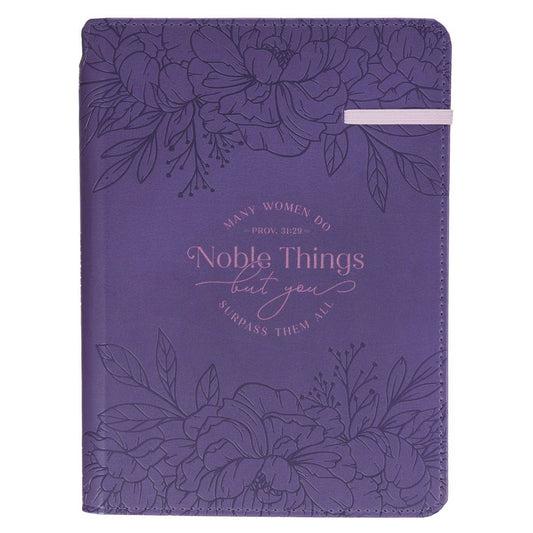 Journal Classic w/Elastic & Pen Hold Noble Things Prov 31:29