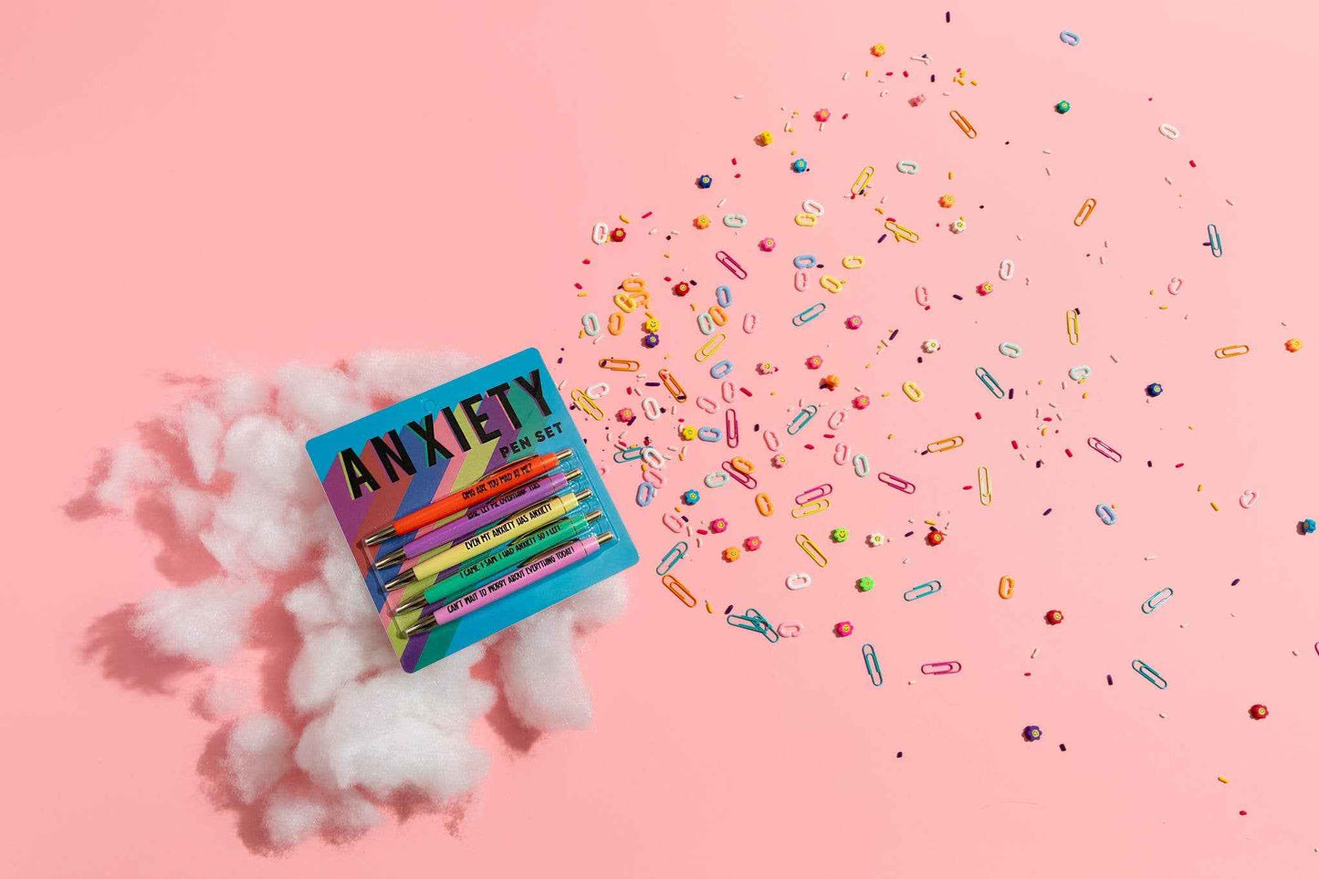 FUN CLUB - Anxiety Pen Set (funny gifts, pens, stationery)