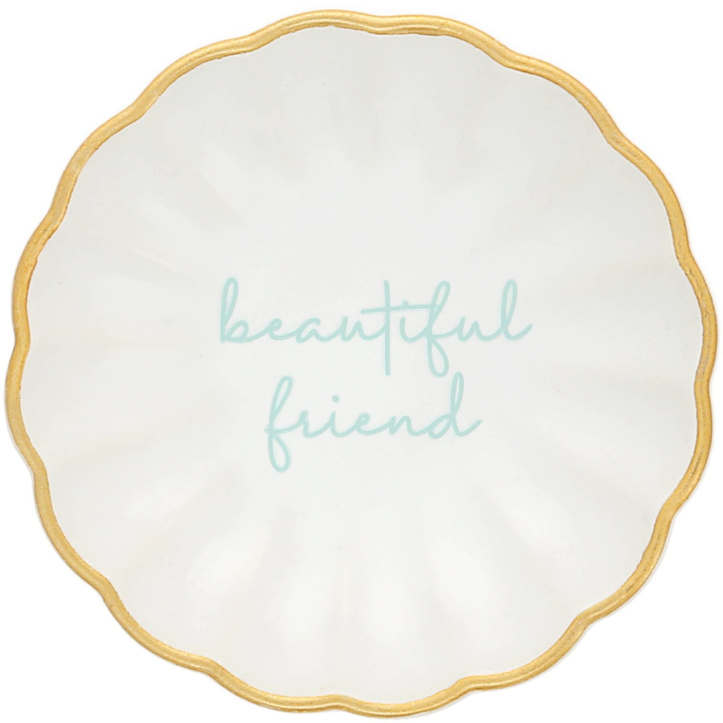 Beautiful Friend Trinket Dish and Earrings