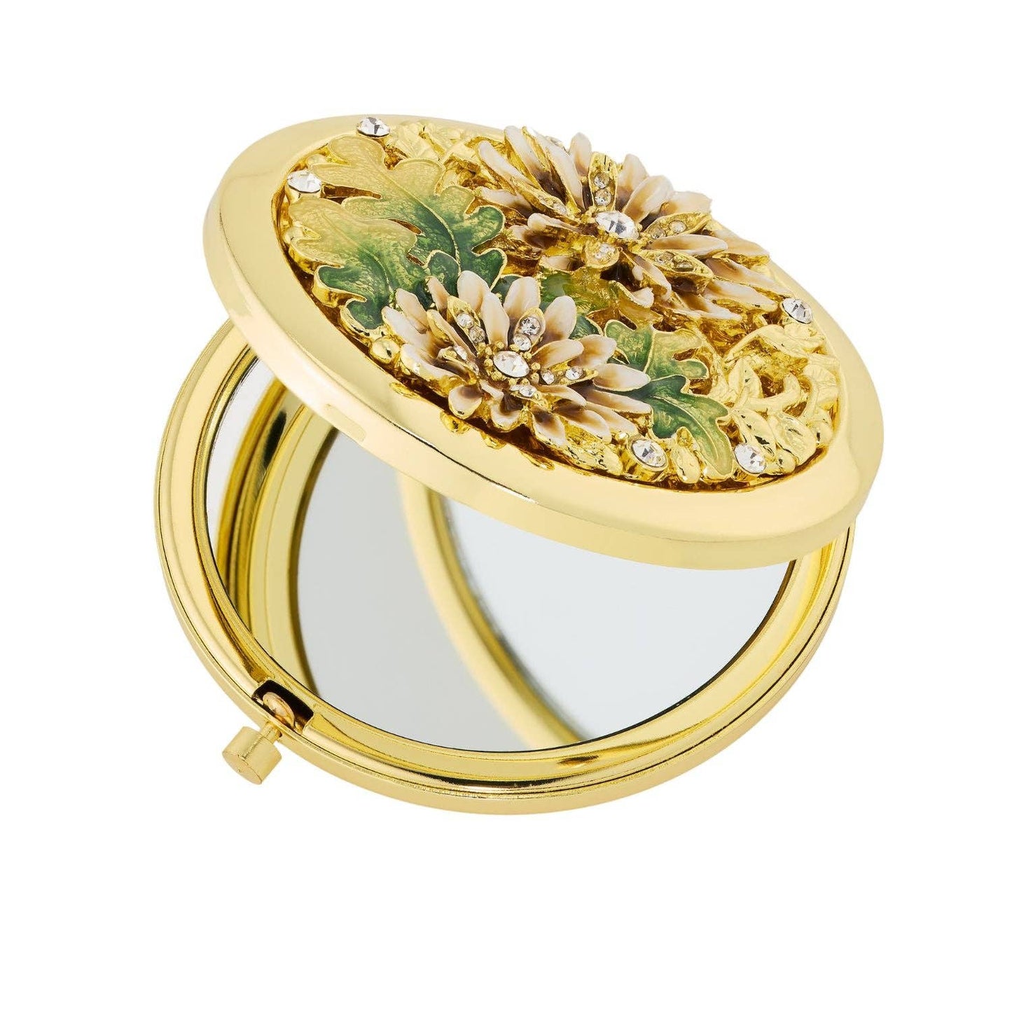 Floret Compact | Floral Compact | Gold Compact |